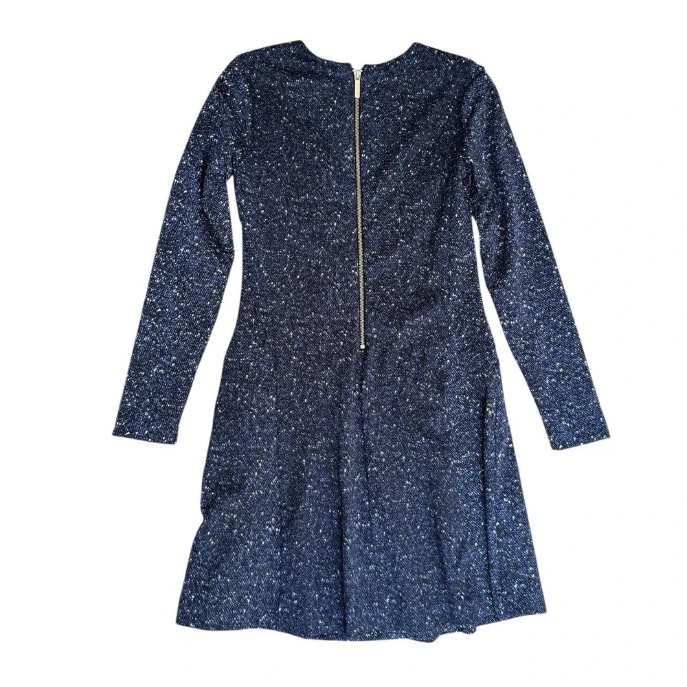 Michael Kors Dress Womens 4 Blue‎ Speckled Zip Pockets Party Celestial Elegant